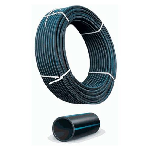 Труба ПЭ100 25*2,0 SDR13,6, PN16 хол.вода бухта 100м черн.с син.полос. ПНД