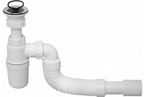 Сифон McAlpine 1 1/2" х 32 мм с вып. 70 мм, пробка, отвод L=300-500 мм под 90, выход 40/5