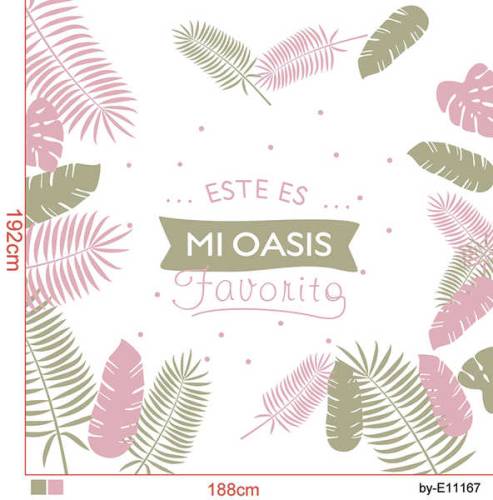 Шторка д/в тканевая MZ-111 "Мой любимый оазис" 180*180