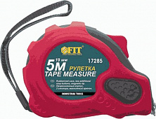 Рулетка 7,5м (25мм) прорезиненный корпус "Люкс", (тройной стопор, магнитный крючок) (17287)