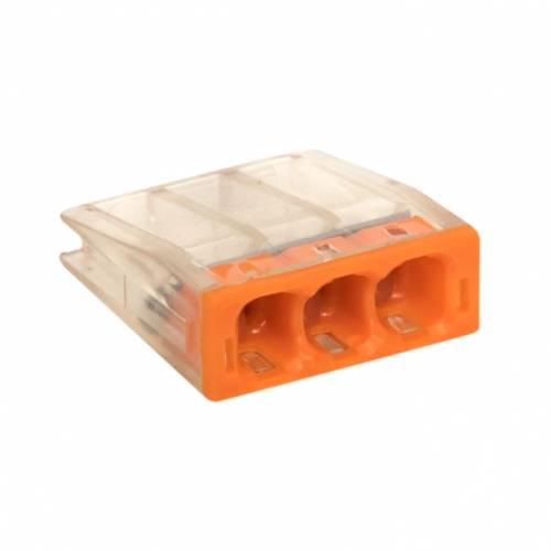 Клемма строительно-монтажная СМК компактная 243 NO-224-41 3- проводная 0.5-2.5кв.мм с пастой (уп.4шт