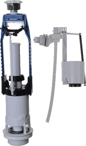 Арматура д/унит., 105.56.14.3 (68.56.14.3) Псков, 1/2", кнопка, бок. подв., метализ. 