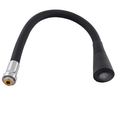 Излив для кухни гибкий черный с 2-х режимной насадкой аэратор-душ №6 