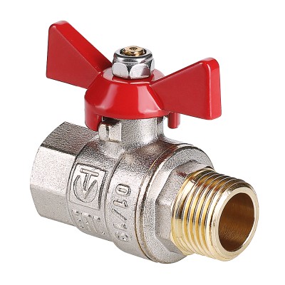 Кран шар. 1" г-ш  бант, лат. ник. Valtec Base