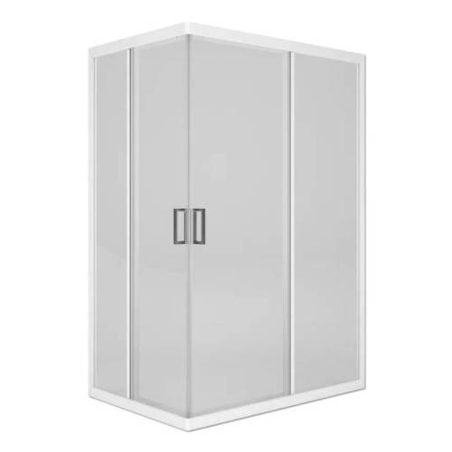 Душевой уголок Square 120х80х175 стекло прозр. 4мм, бел. профиль MELODIA