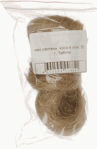 Лен сантехн. 100 гр. коса в упаковке TeRma 10047