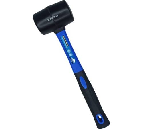 Киянка резиновая 225г. чёрная резина, фиберглассовая рукоятка VERTEXTOOLS