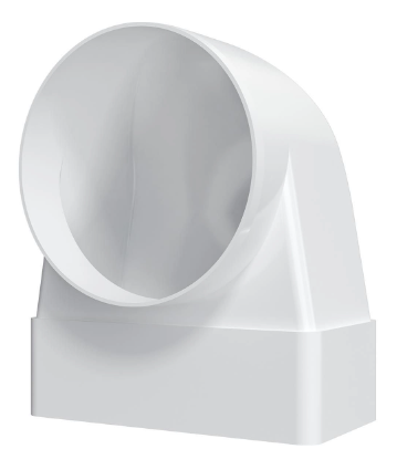 Переходник СККП D100 90° 60х120 пластик ERA