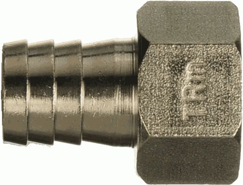 Переходник для резин. шланга  1/2" г - 16 мм,  ник.лат., TRM 06234