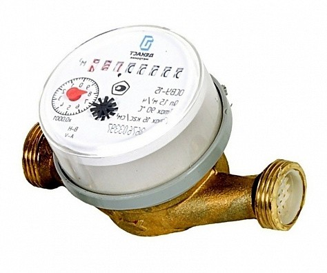 Счетчик воды ОСВУ-15 муфт. 90гр., 110мм Декаст с креплением  (ЖЦ)