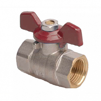 Кран шар. 1/2" г-г  бант, лат. ник. Best, CK, UTEC