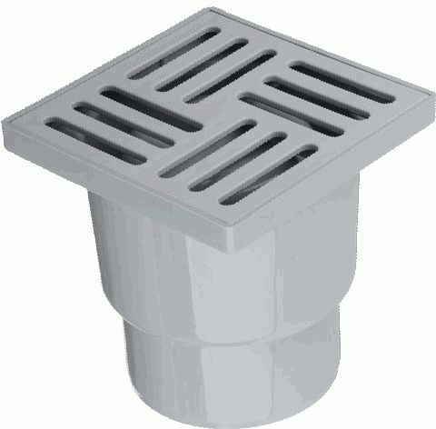 ТРАП АНИ ТА1210 вертикальный выпуск 110 пластик решётка 150 х 150мм