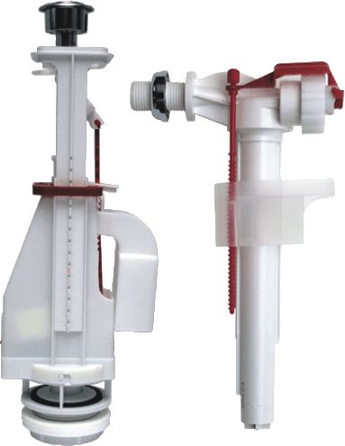 Арматура д/унит. (Чехия), 1/2" бок. подв., 2-ная кн., пластик хром  "ALCAPLAST"