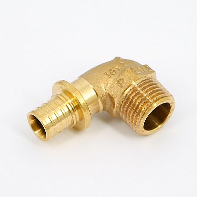 Угольник надвижной 16х 1/2" НР RX+ бронзовый REHAU 