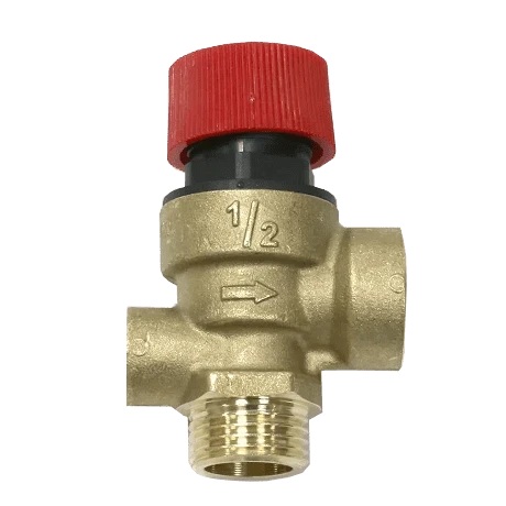 Клапан предохранительный D=1/2" 3 bar c отв. д/манометр