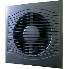 Вентилятор накладной SLIM D100 обр.клапан Matt black DICITI