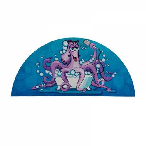 Коврик 62х31 "Осьминог" SHAHINTEX SILK PHOTOPRINT (53) полукруглый