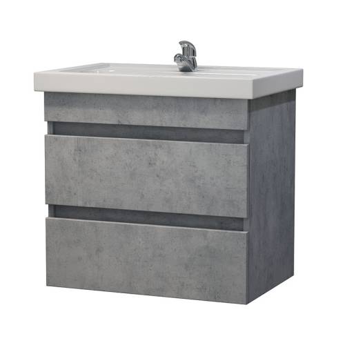 Тумба Даллас 60 (Фостер 60) DB2 подвесная, бетон светлый без умывальника