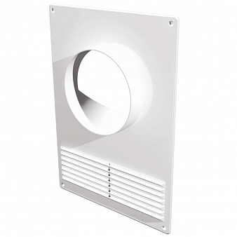 "ЭРА" Торцевая площадка 18 x 25 см, 125 мм для воздуховода с решёткой, пластик