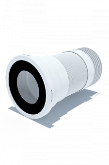 Слив для унитаза K928, 280-575 мм, гофрированный.с мет. спиралью и манжетой  АНИ ПЛАСТ