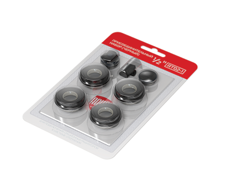 Набор для радиатора Royal Thermo 1/2'' black, RT02.1-1