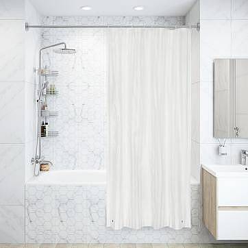 Шторка д/в Банги с кольцами 120х200 см, полиэтиленвинилацетат, цвет белый