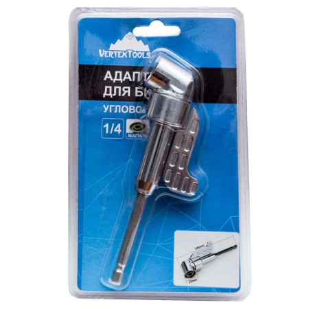 Адаптер для бит угловой 1/4 140мм Vertextools 