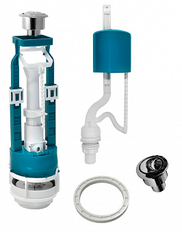 ИНКОЭР Арматура для унитаза 1/2" нижняя подводка клапан противодавления, со стоп-кнопкой,