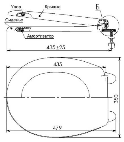 Сиденье для унитаза СУ 64.07.80 УКЛАД (Бриз/Комфорт/Ардо/Дора/ЦОП)	