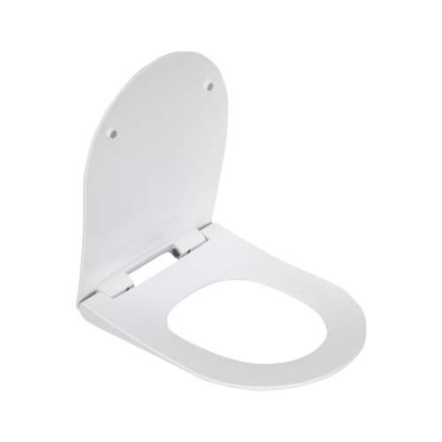 Сиденье для унитаза MELANA MLN-HY-2806 дюропласт с микролифтом, белое 