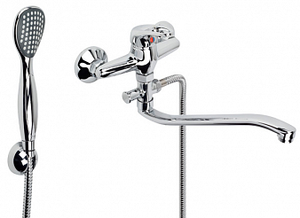 ARGO 40S35 OLIO Смеситель для ванны и умывальника, картридж d40, плоский излив S-образный 