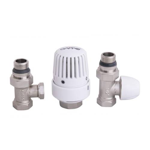 Комплект Gappo терморегулирующий прямой ВР-НР, радиаторный, в блистерной упаковке 1/2"