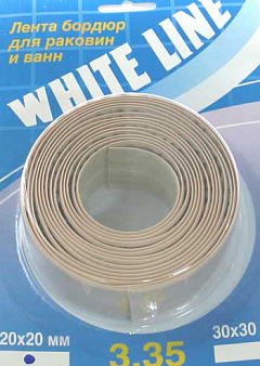 Бордюр для ванны лента 30 х 30 мм, 3,35 м Бежевая