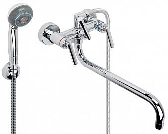 ARGO 202N MONTANA Смеситель для ванны и умывальника, керамический картридж, трубчатый излив 325 мм