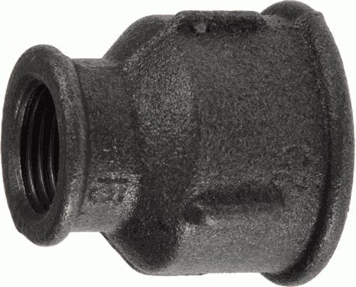 Муфта  чуг. перех. Ду25 х Ду15 (черн.) (ЖЦ)