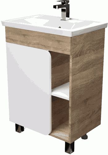 Тумба Nuvo 60Н 1д. Дуб Сонома без умывальника (Фостер 60), У76062