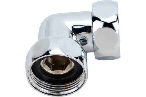 Соединение угловое 1" г - г. с накидной гайкой для П/суш (пара), латунь хром.