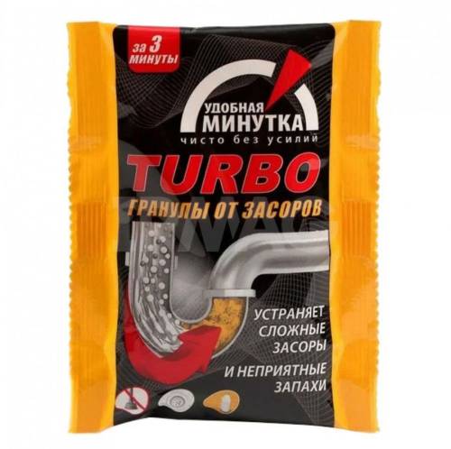 Уникум УДОБНАЯ МИНУТКА Турбо гранулы от засоров 70гр. *1/60