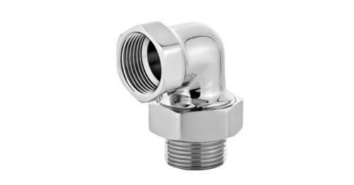 Соединение угловое 3/4" г - ш. с накидной гайкой для П/суш (пара), латунь хром. TRM 01526