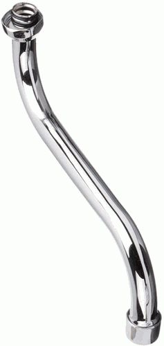 Излив трубчатый S-образный с аэратором 20см, MELODIA MKP20698P