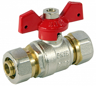 -- Кран шар.цанговый под МП трубу 16 х 16 ц/ц, бабочка, Best, CK, 