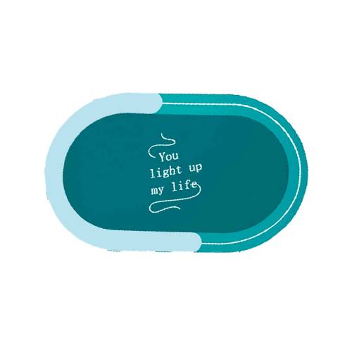 Коврик MELODIA OVALE диатомитовый 50х80 мятный MK201