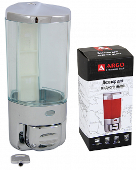 Дозатор для жидкого мыла "F" хpом, 450 мл, коробка, AGP 39.107C 450 (Д-700)