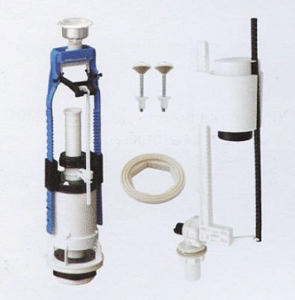 Арматура д/унит. Псков 1/2", нижий подвод, кнопка белая, 14/1-22