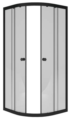 Душевой уголок Round 80х80х175 стекло мат.4мм, черн.профиль MELODIA, MCNRD8080MBk (ЖЦ)