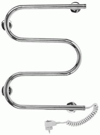 TERMINUS Полотенцесушитель Электрический M-образный 50х50см d25 (3/4") ТЭН 63 Вт