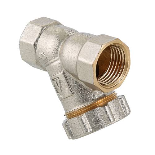 Фильтр  косой,  (с заглушкой) 1/2"  г - г, лат. ник. Valtec (ЖЦ)