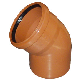 ОТВОД  наружный  200 мм , 45 град., ПВХ