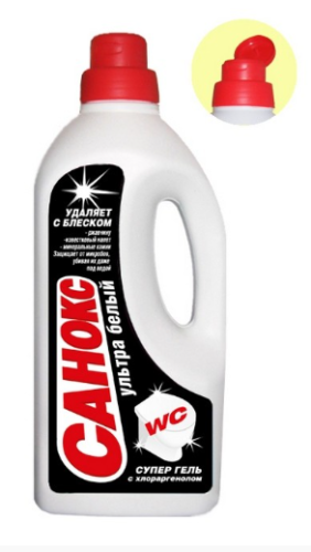 САНОКС-гель супер Ультра Белый WC пр/ржавч. 1,1л.жидк.ср-во *2/10